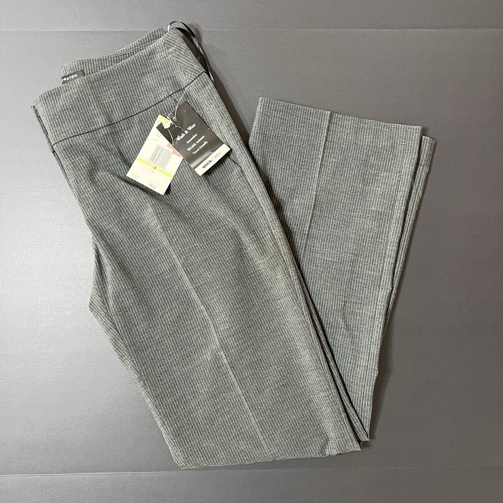 Jones New York Women's Dress Pants Striped Gray Sz 4 NWT Business Preppy Formal